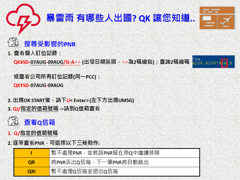 暴雷雨 有哪些人出國? QK 讓您知道..